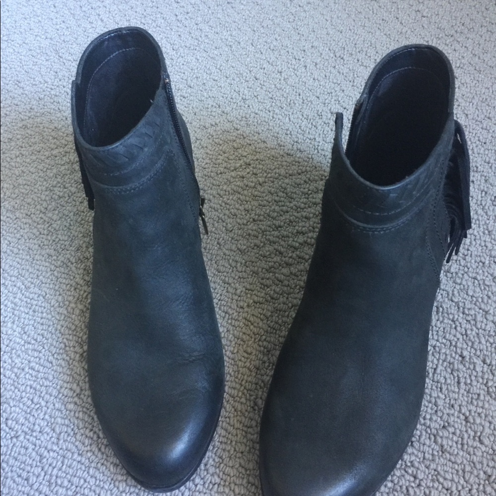 Clark’s booties. Black with fringe. Size 8 1/2